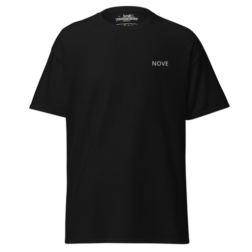 NOVE black heavyweight tee front view