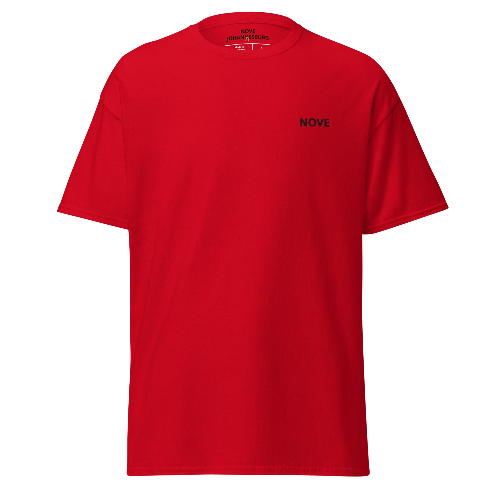 NOVE Red Heavyweight tee front view